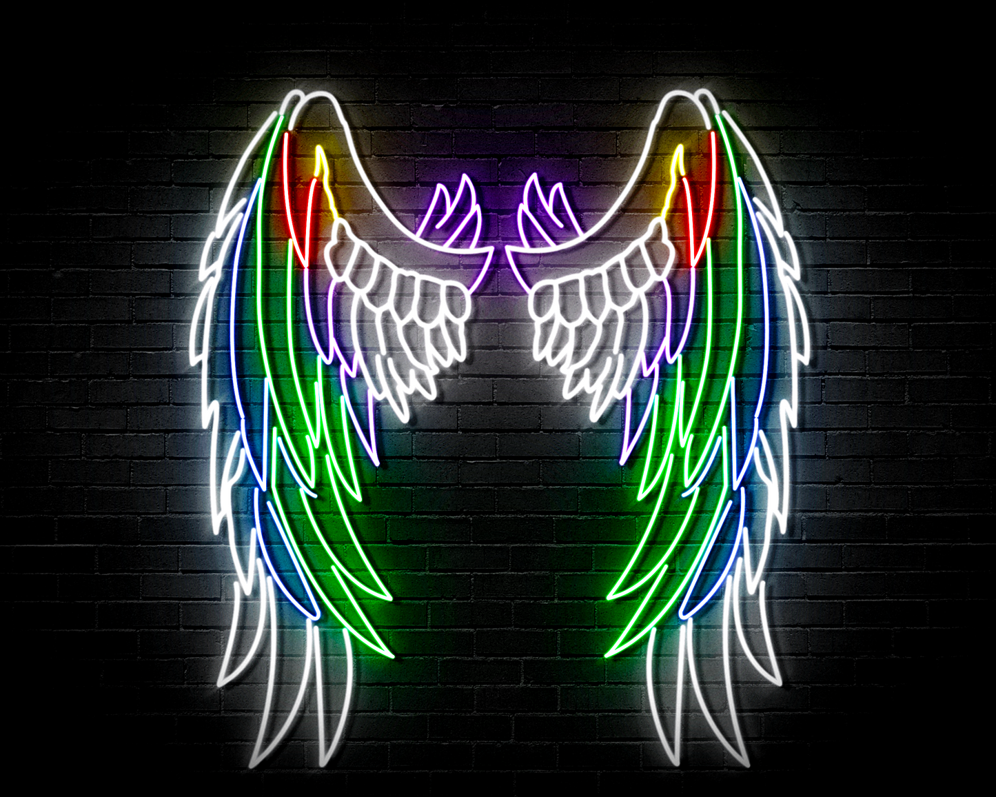 Angel Wings Neon Sign Photographic Backdrop