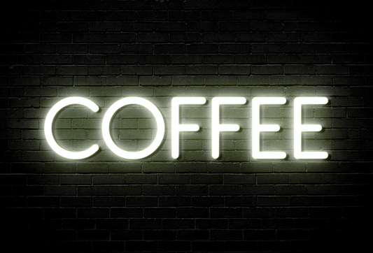 Coffee neon sign warm white