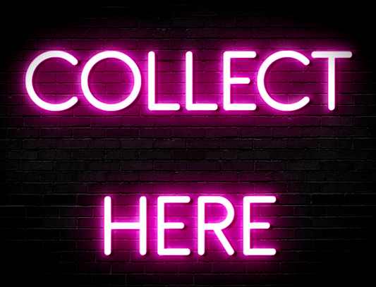 2 x order and collect neon signs