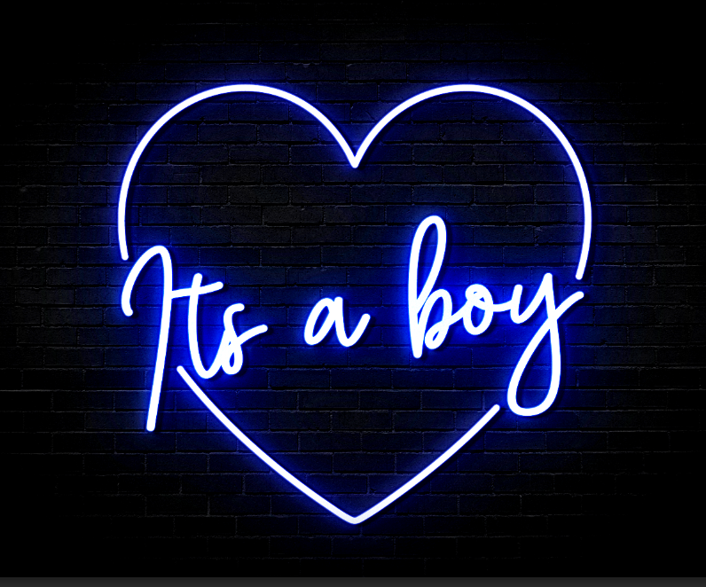Boy Girl Gender reveal neon signs